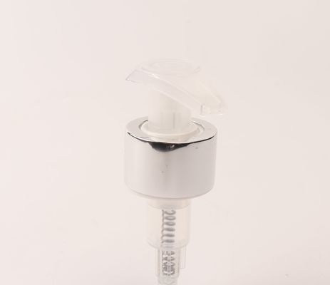 Objectif de sécurité 24/410 28/410 pompe à lotion en aluminium d'or brillant pour les cosmétiques en bouteille